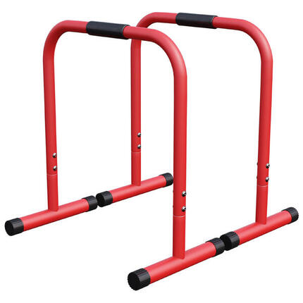 Push-up Stand Bar Parallettes Schwarz/Rot/Blau