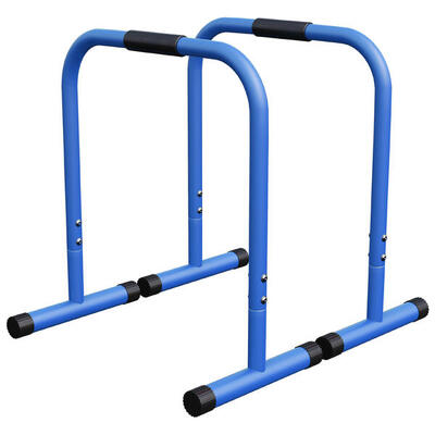 Dip bars - parallettes - push up stand bar - blauw - 2 stuks