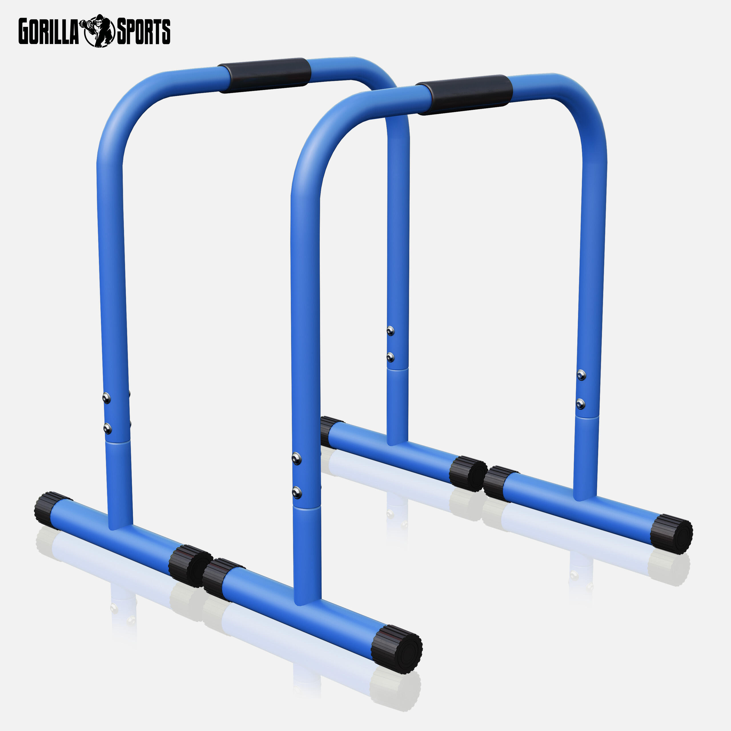 Gorilla Sports Dip Bars - Parallettes - Push up stand bar - Blauw - 2 stuks 7/7