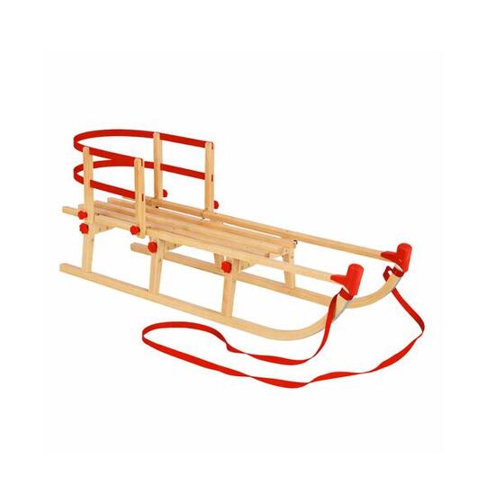 Zestaw sanki składane AD424 D110 cm + oparcie AD303 czerwone