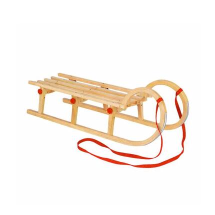 Sanki składane drewniane AD423/3M 110cm czerwone