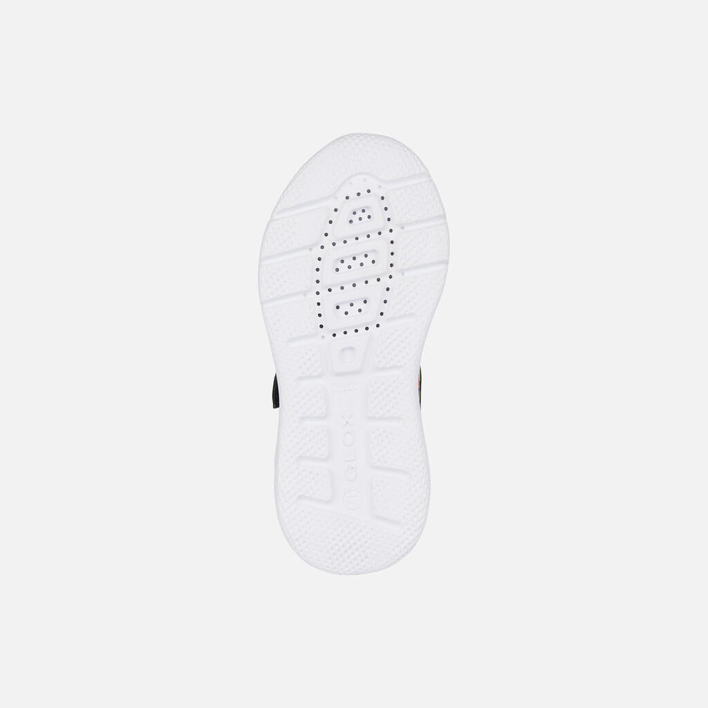Baskets Garçon J SPRINTYE BOY Bleu Marine/Citron Vert 7/7