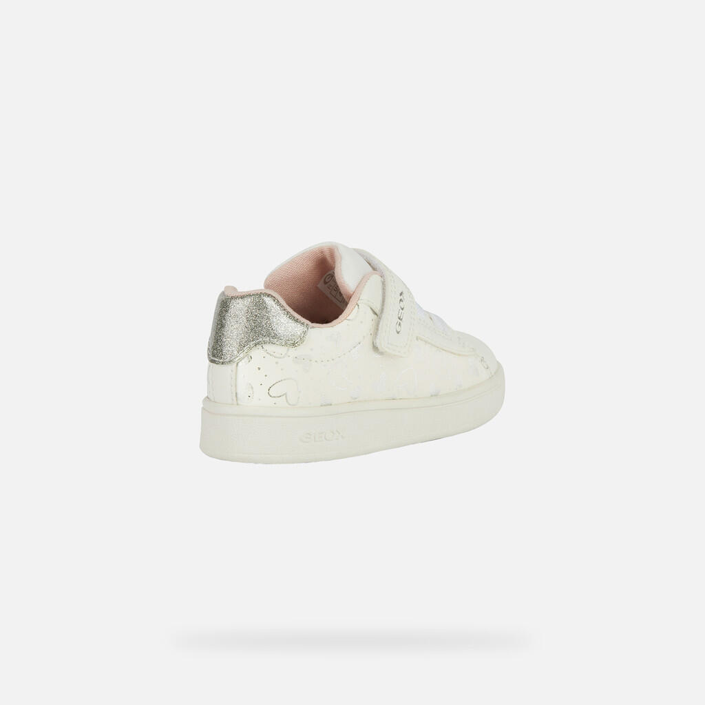 Baskets Bébé Fille B ECLYPER GIRL Blanc/Argent 5/7