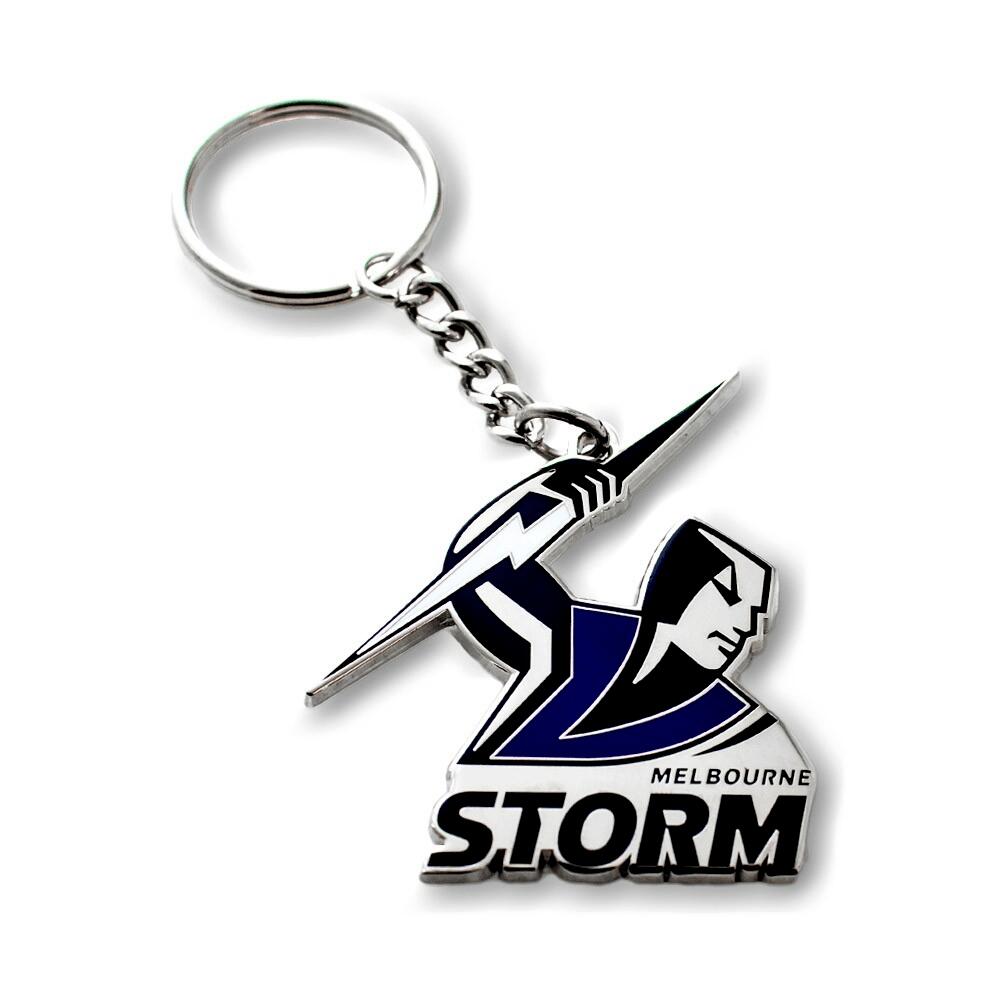 NRL Logo Metal Key Ring - Melbourne Storm - Keyring - Rugby League - TROFE