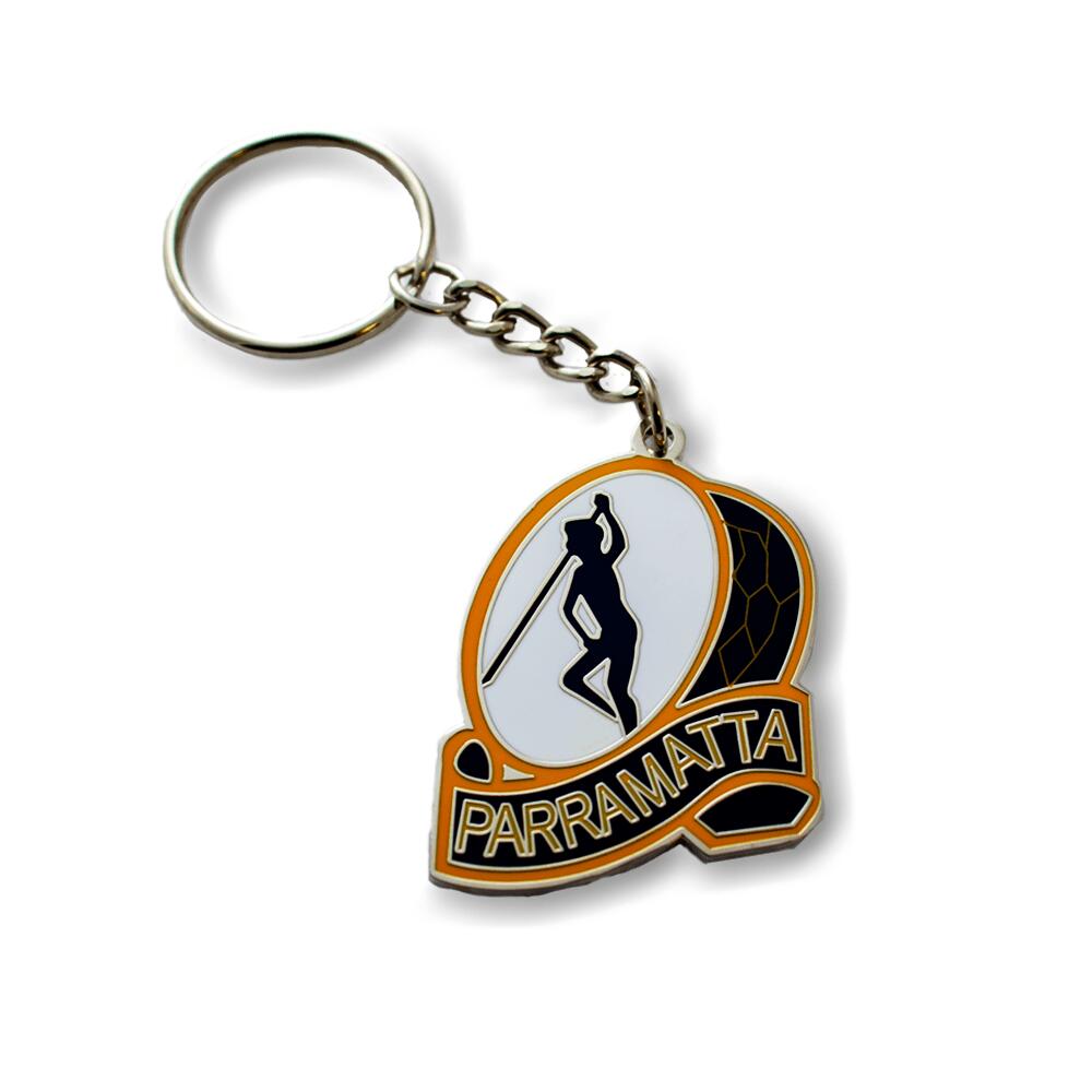 NRL Heritage Metal Key Ring - Parramatta Eels - Logo Keyring - Rugby League