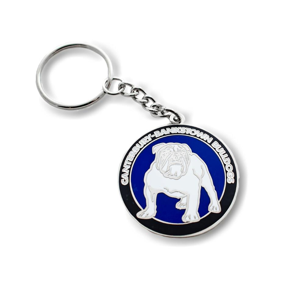 NRL Heritage Metal Key Ring - Canterbury Bulldogs - Logo Keyring - Rugby League
