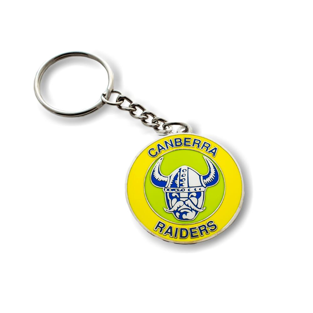 NRL Heritage Metal Key Ring - Canberra Raiders - Logo Keyring - Rugby League