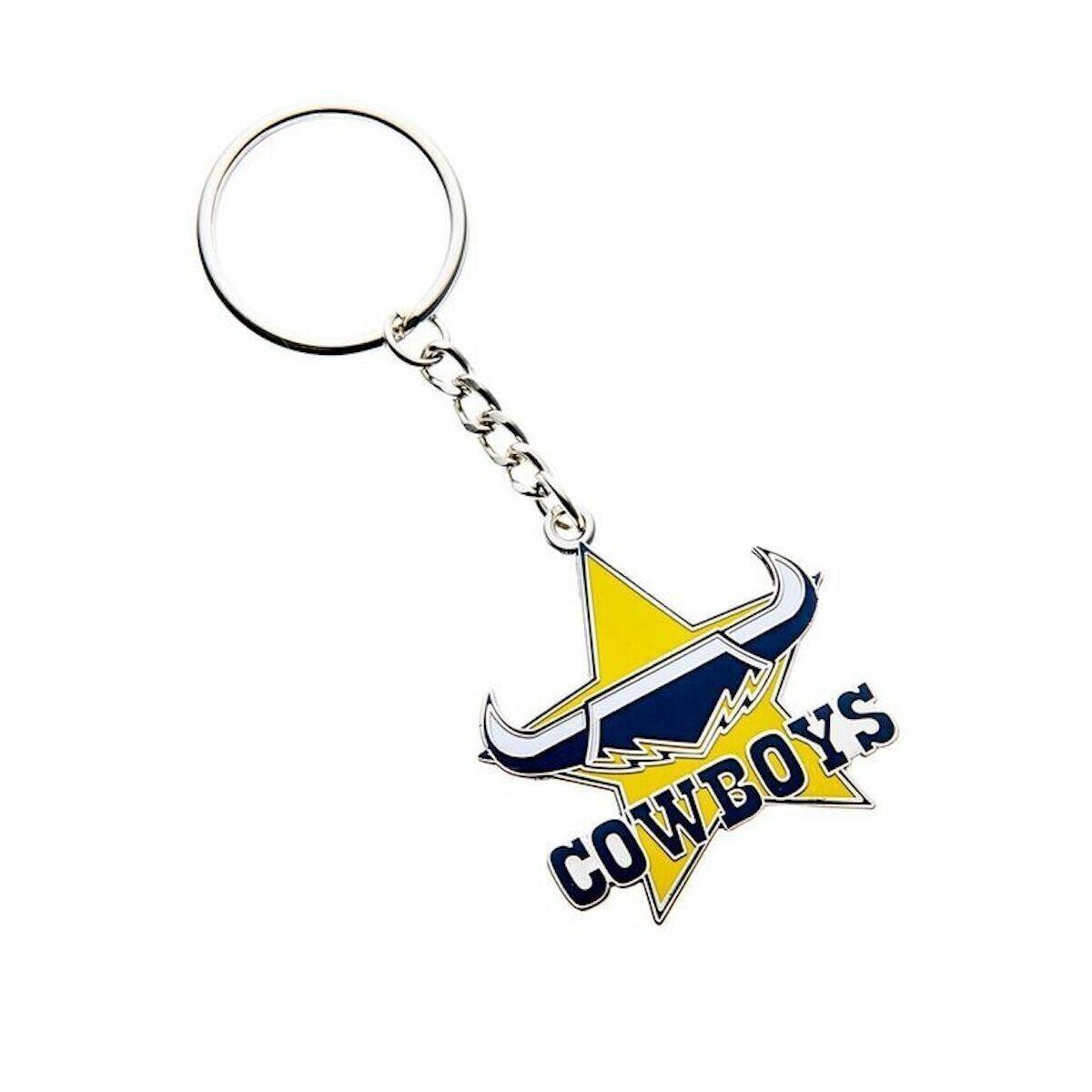 NRL Logo Metal Key Ring - North Queensland Cowboys - Keyring - TROFE