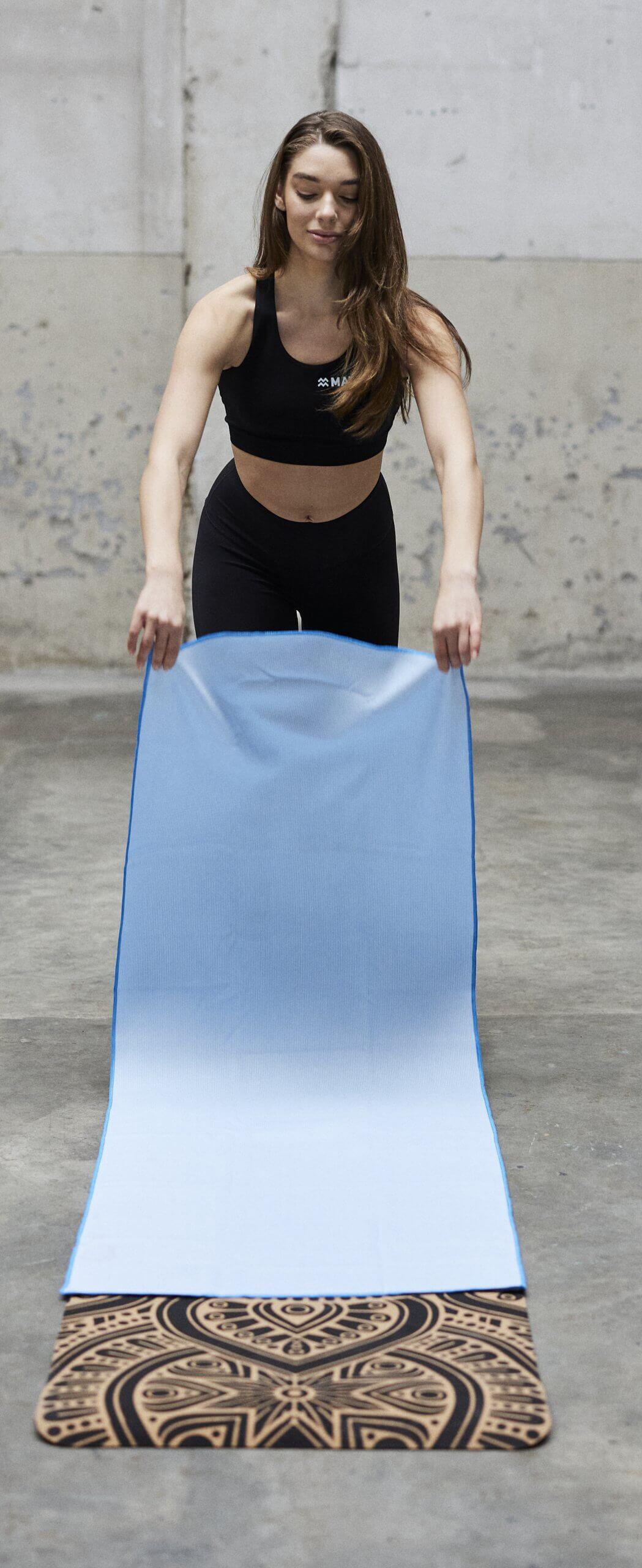 Yoga handdoek - Divine blue - 183 cm - 61 cm - 80% polyester 5/7
