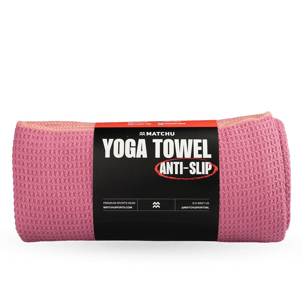 Matchu Sports - Serviette De Yoga  - Rose Élégant - 183 Cm - 61 Cm - 80% Polyester - Serviette Antidérapante - Rose - Taille Unique - Decathlon