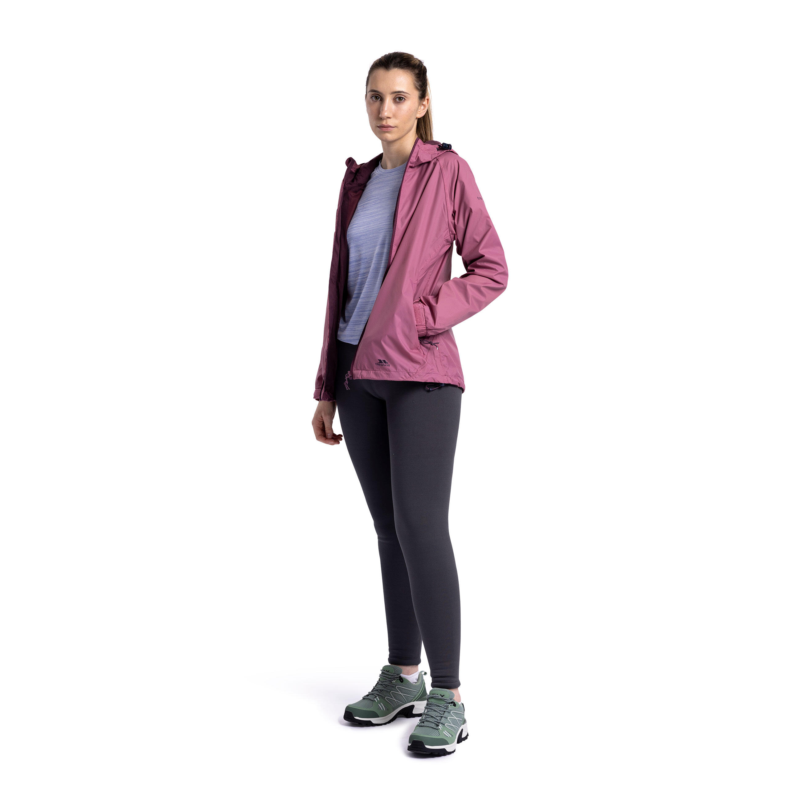 Trespass TAYAH II giacca impermeabile donna — 5000 mm, traspirante, rosa 4/7