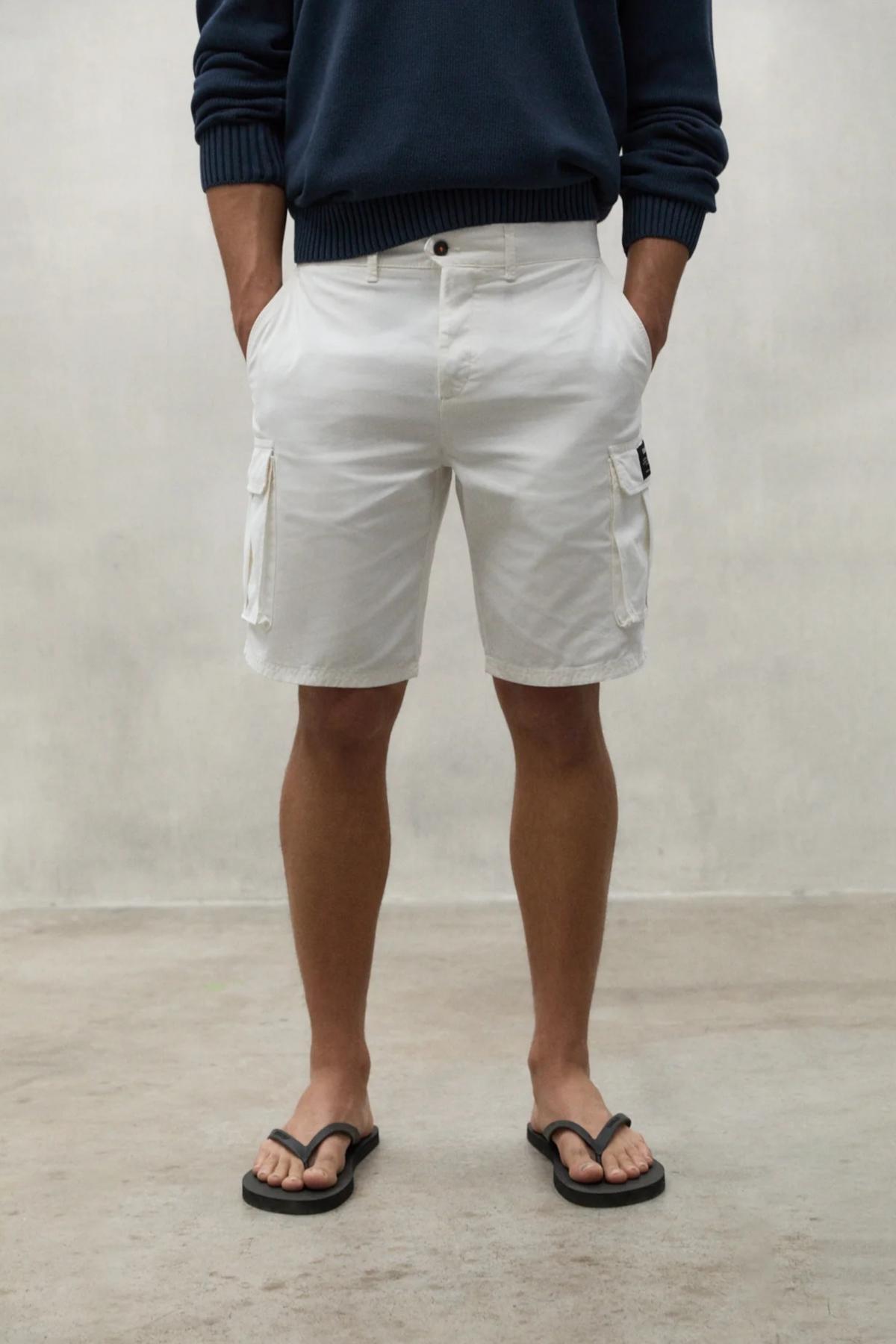 Calças Ecoalf Modelo Limaalf Shorts Cor Branco 5/5