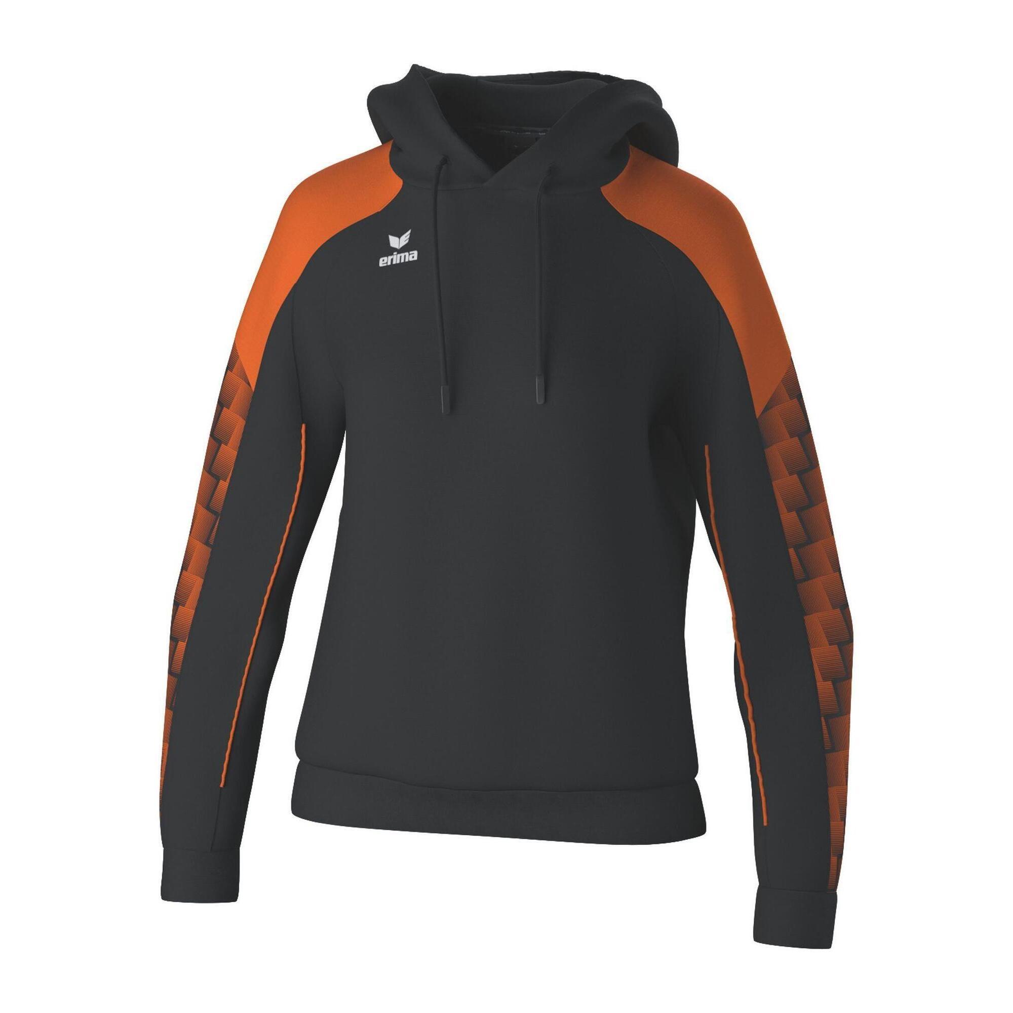 Erima - Sweatshirt À Capuche Femme Erima Evo Star - Pull - Noir|orange - 36 Xs - Decathlon