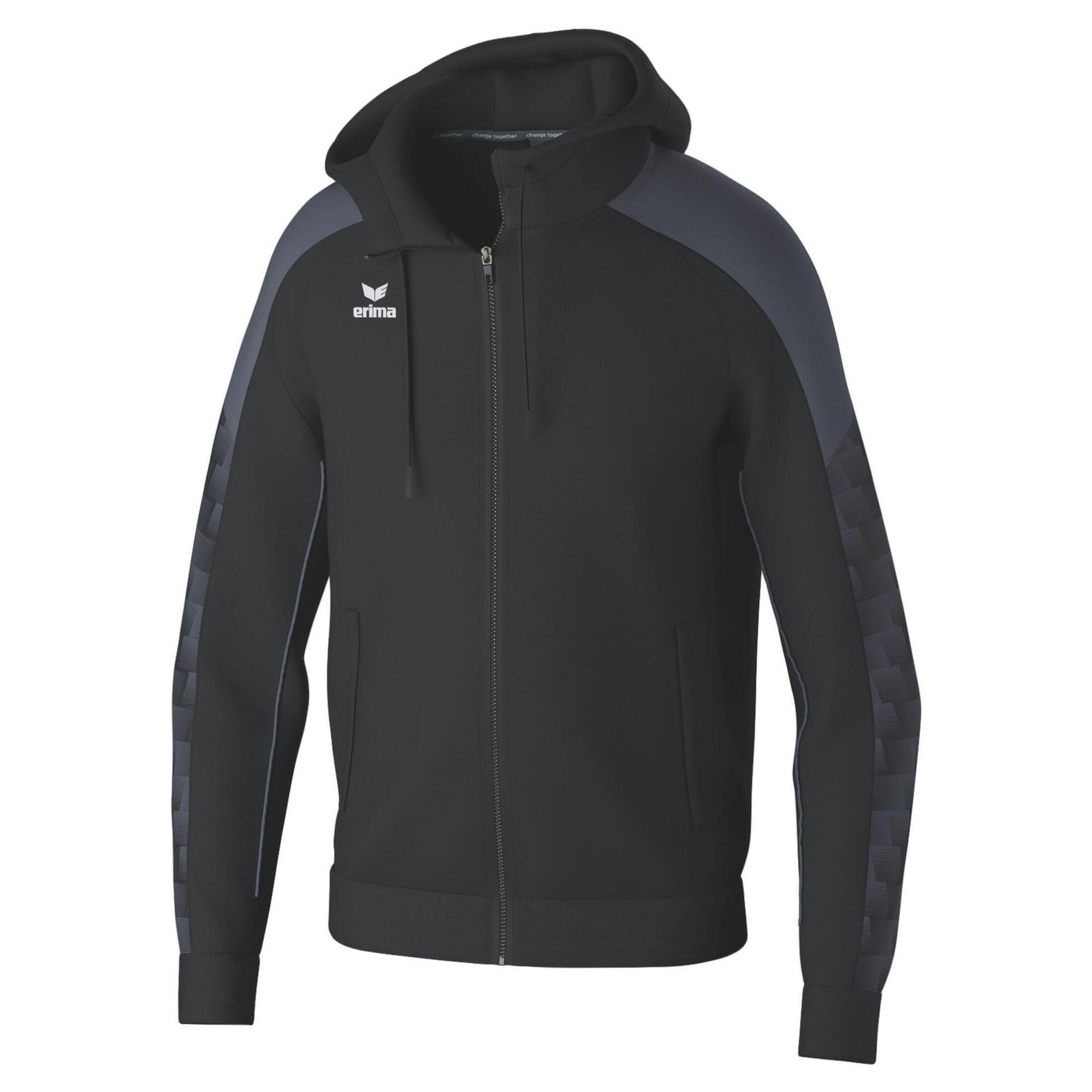 Erima - Veste De Survêtement Avec Capuche Enfant Erima Evo Star - Veste - Gris|noir - 10 À 12 Ans - Decathlon