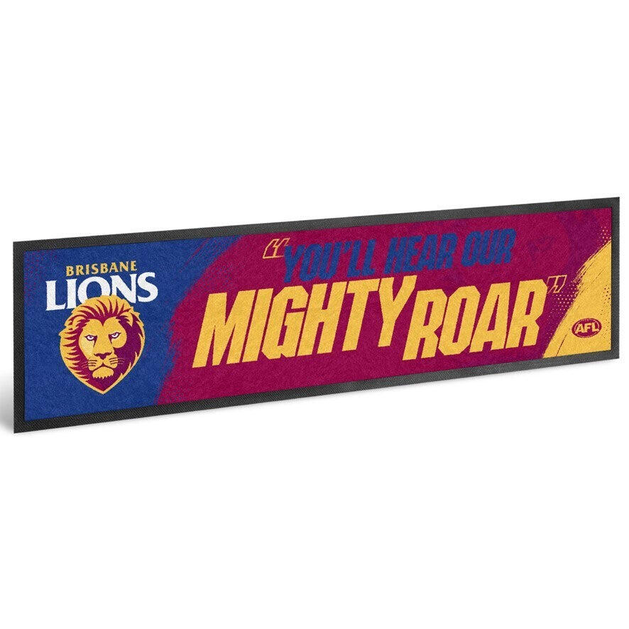 AFL Bar Runner - Brisbane Lions - Bar Mat - 25cm x 90cm