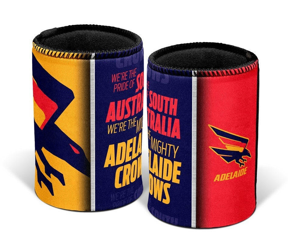AFL Drink Stubby Cooler - Team Song - Adelaide Crows - Can Holder Cooler