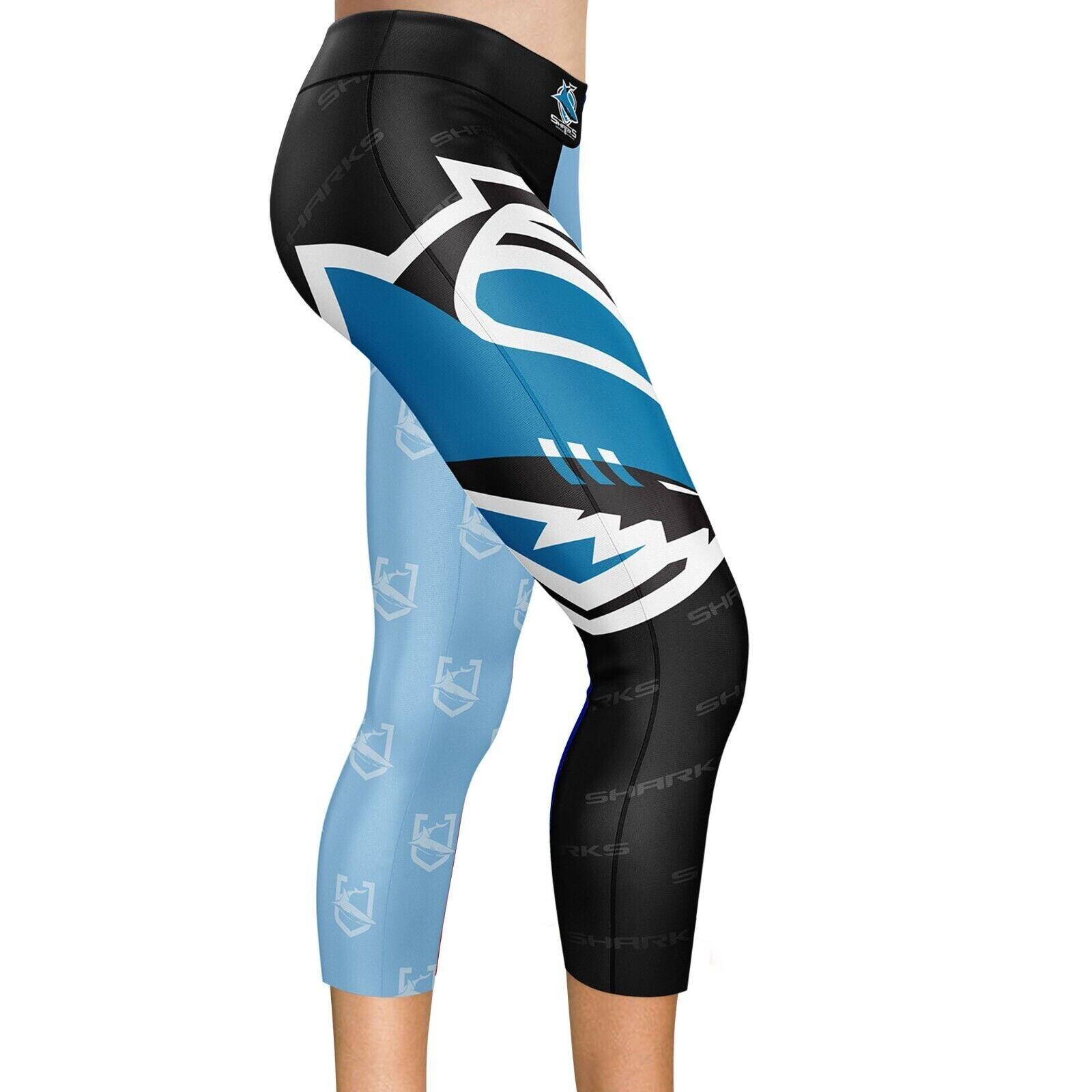 NRL Ladies 'Siren' Leggings - Cronulla Sharks - Active Wear