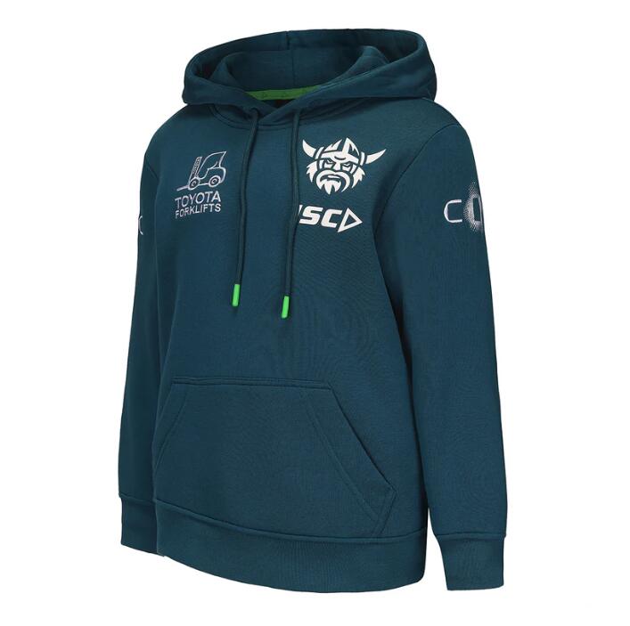 NRL 2025 Fleece Hoodie - Canberra Raiders - Jungle - Youth - Kids - Jumper