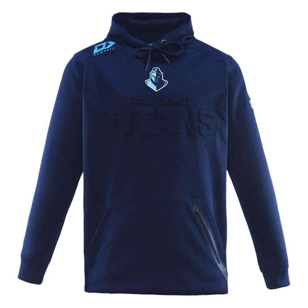 NRL 2025 Pullover Hoodie - Gold Coast Titans - Navy - Adult - Mens