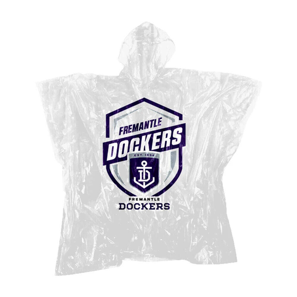 AFL Poncho - Fremantle Dockers - Plastic Rain Coat - OSFM
