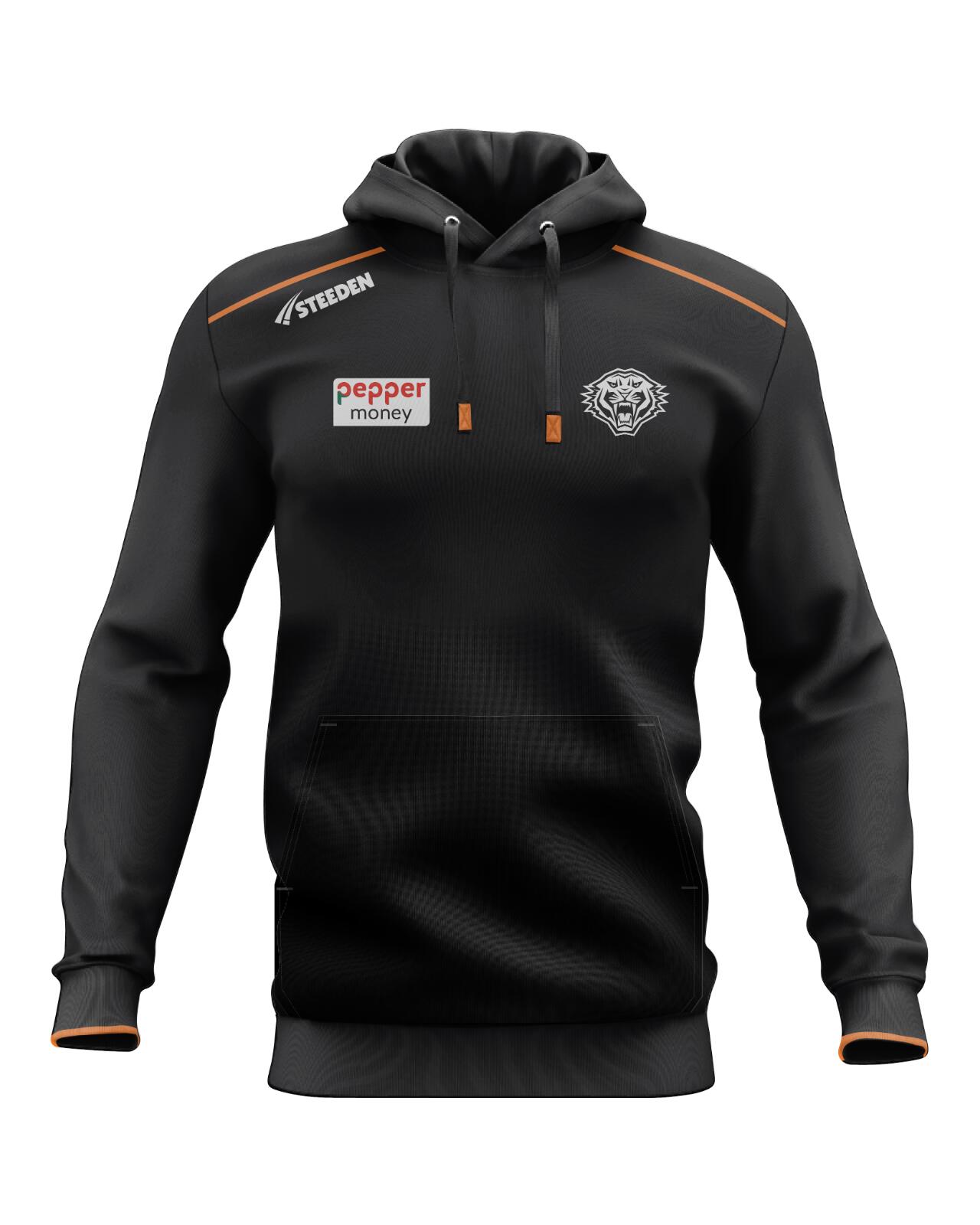 NRL 2025 Players Hoodie - West Tigers - Black - Youth - Kids
