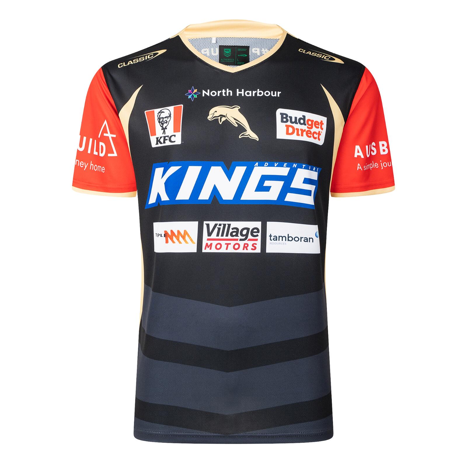 NRL 2025 Coaches Training Tee - Dolphins - Adult - Mens