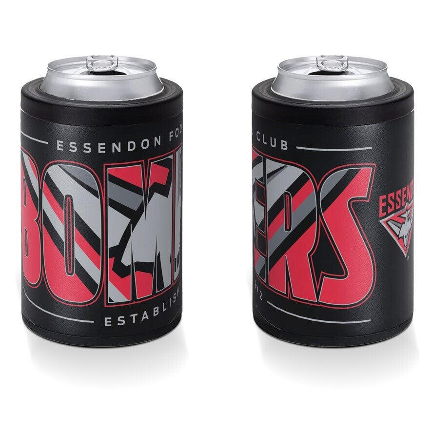 AFL Insulated Can Cooler - Essendon Bombers - Stubby Cooler - Twist Top Lid