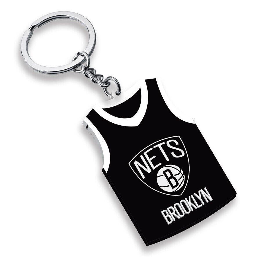 NBA Rubber Jersey Keyring - Brooklyn Nets - Key Ring - Team Logo
