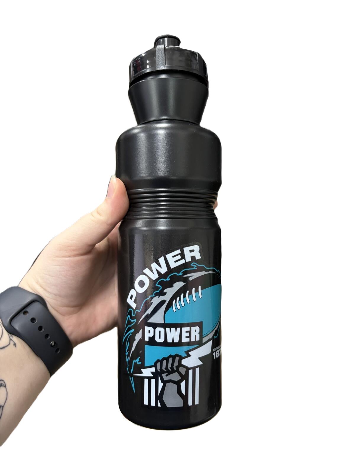 AFL Plastic Fire Ball Water Bottle - Port Adelaide Power - Team Logo