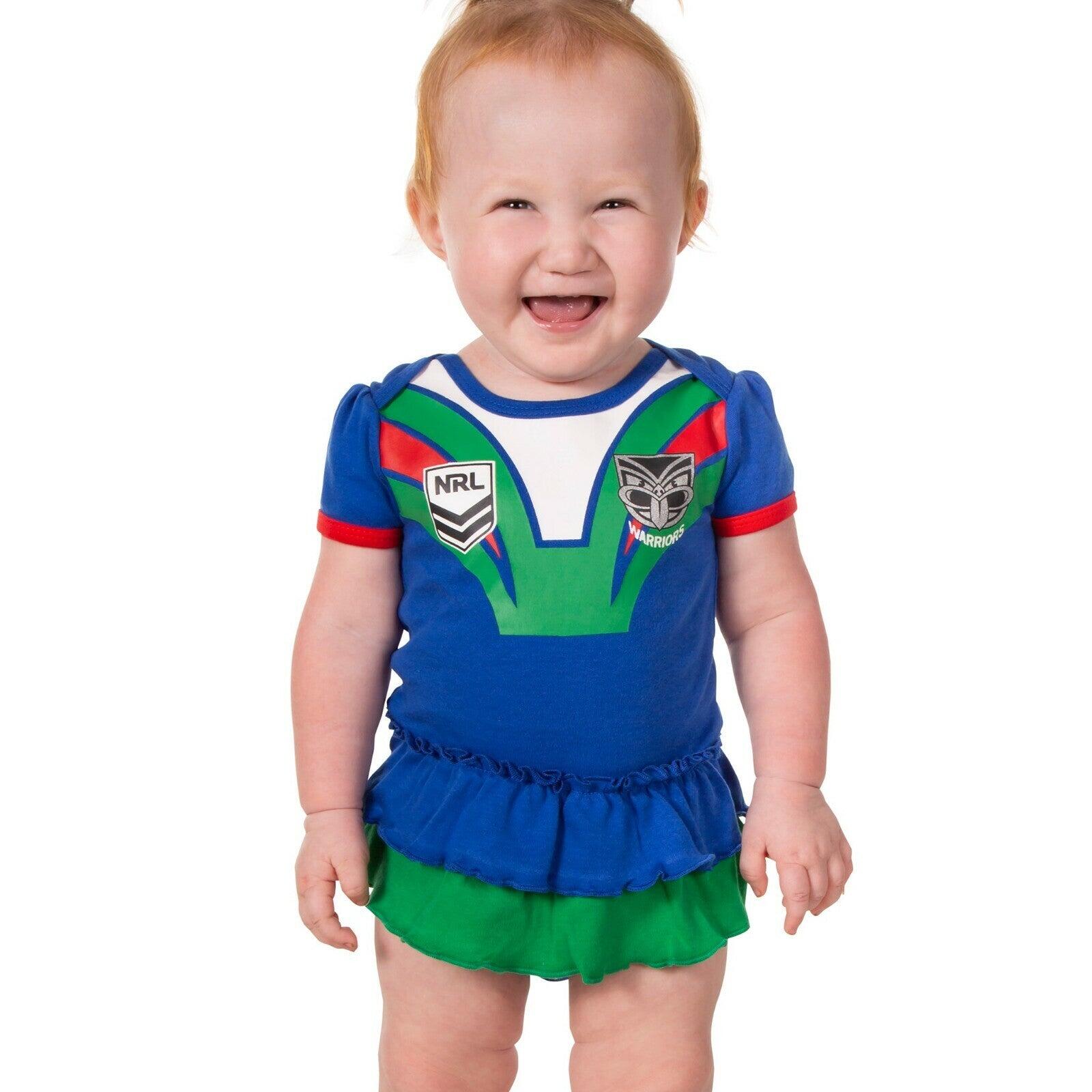 NRL Girls Tutu Footy Suit Body Suit - New Zealand Warriors - Baby Toddler Kids