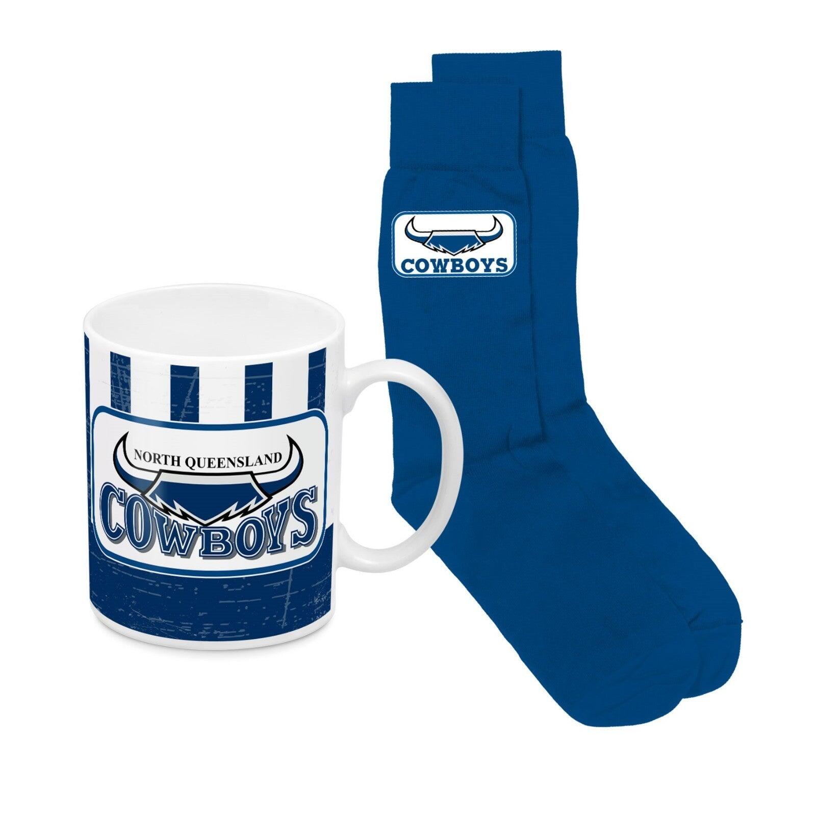 NRL Heritage Coffee Mug & Sock Pack - North Queensland Cowboys - Gift Boxed