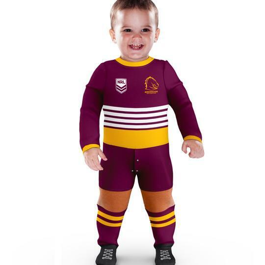 NRL Footy Suit Body Suit - Brisbane Broncos - Baby Toddler Infant