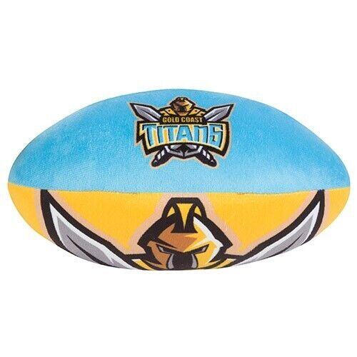 NRL Plush Soft Football - Gold Coast Titans - 12cm x 25cm Ball