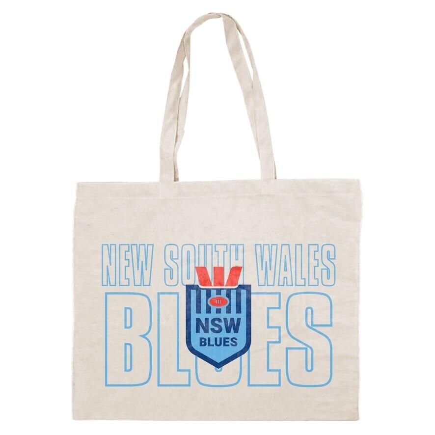 NRL Canvas Tote Bag - New South Wales Blues - NSW - Re-Useable Carry Bag