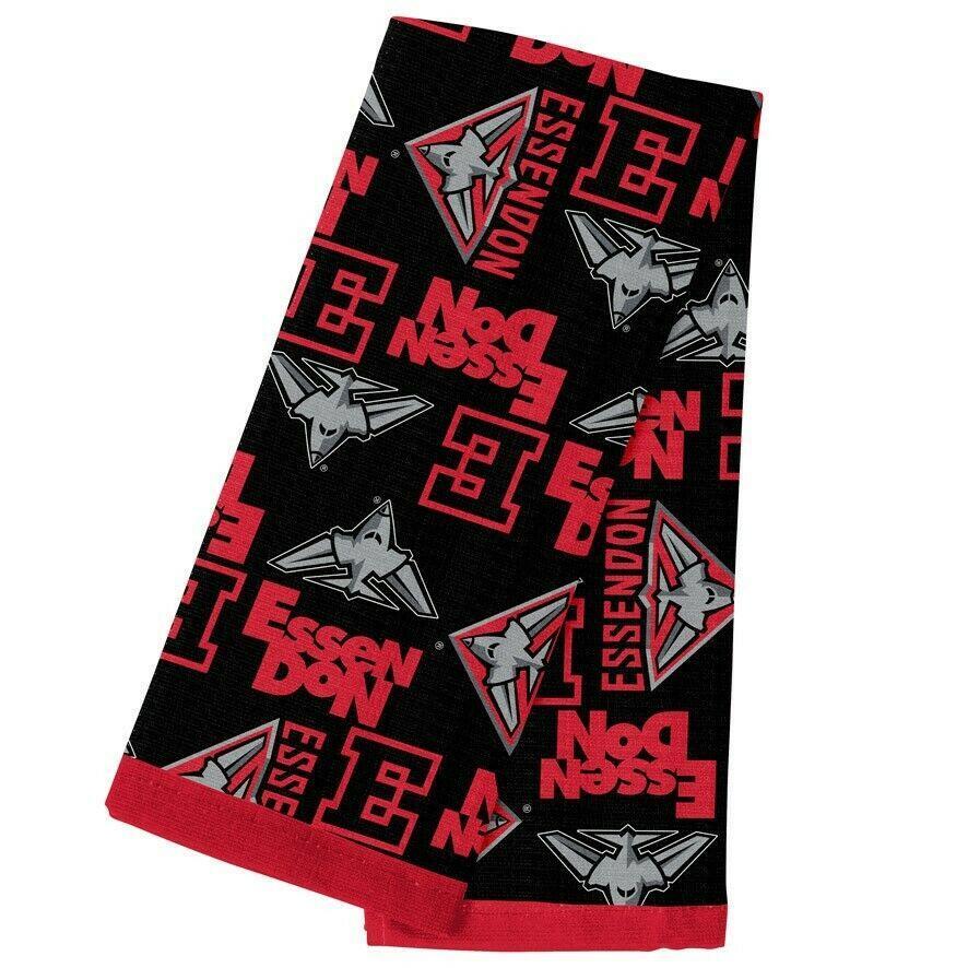 AFL Team Supporter Cotton Tea Towel - Essendon Bombers - 40cm x 60cm