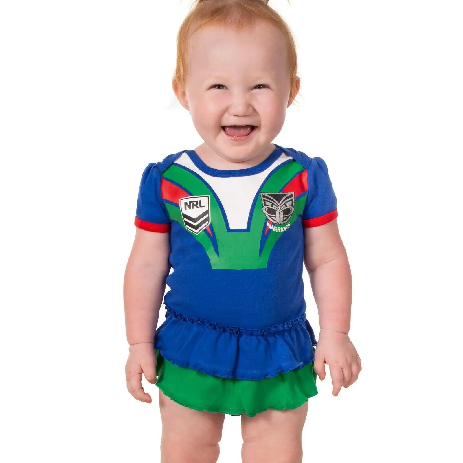 NRL Girls Tutu Footy Suit Body Suit - New Zealand Warriors - Baby Toddler Kids