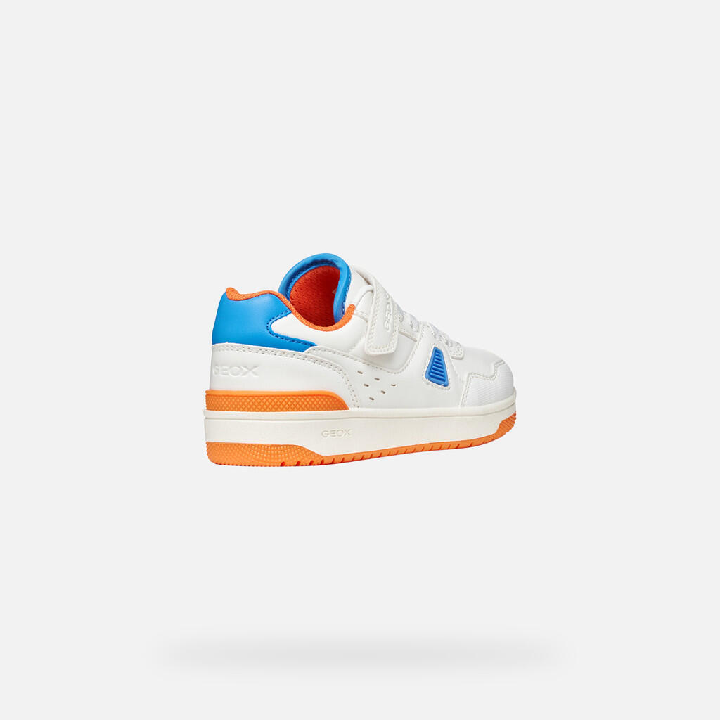 Baskets Garçon WASHIBA BOY Blanc/Orange 6/7
