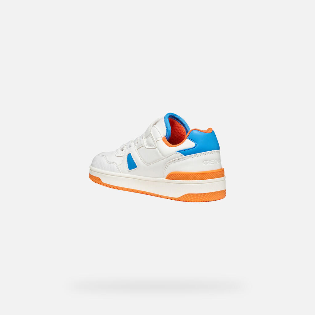 Baskets Garçon WASHIBA BOY Blanc/Orange 5/7