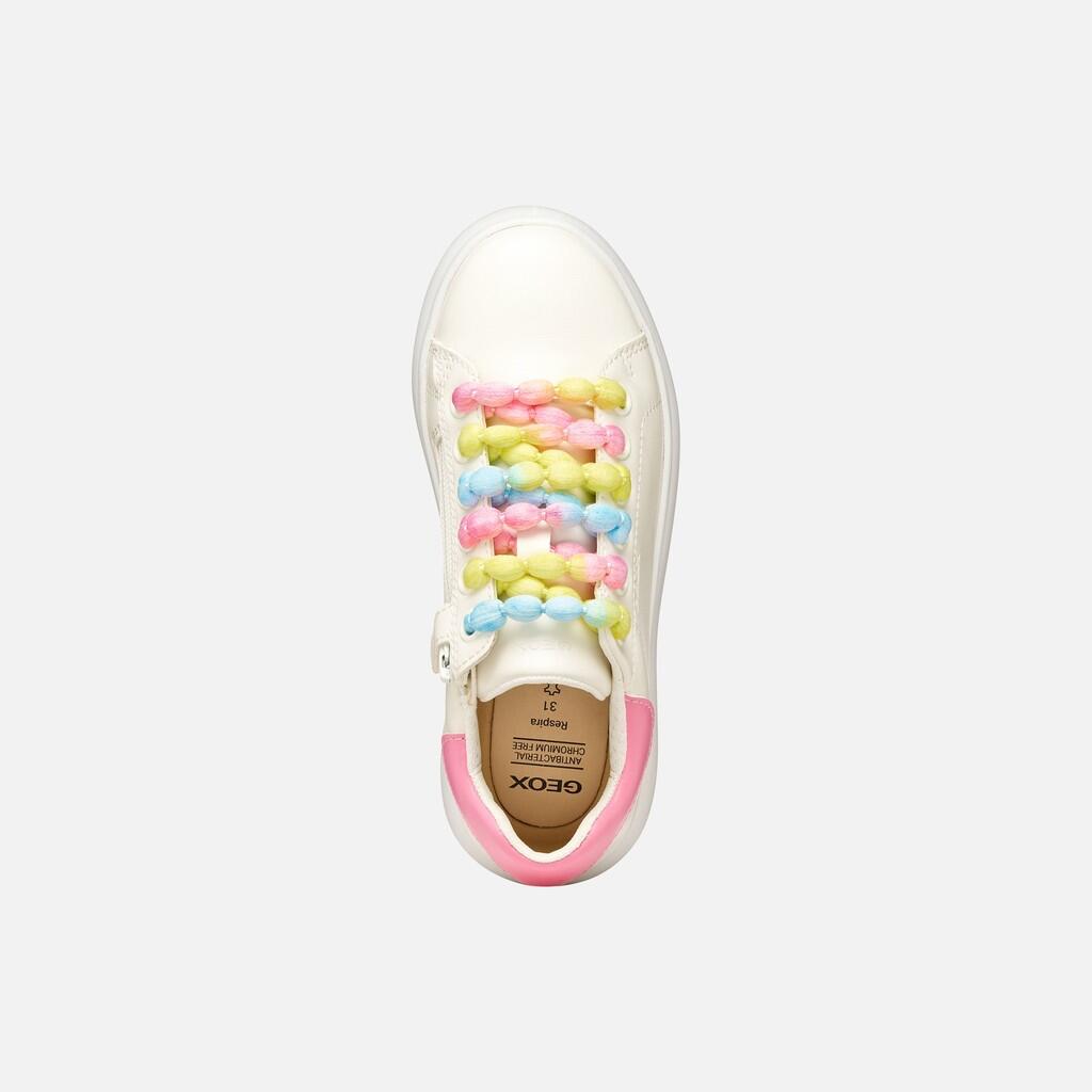 Baskets Fille J PUFFYPOP GIRL Blanc/Rose 7/7
