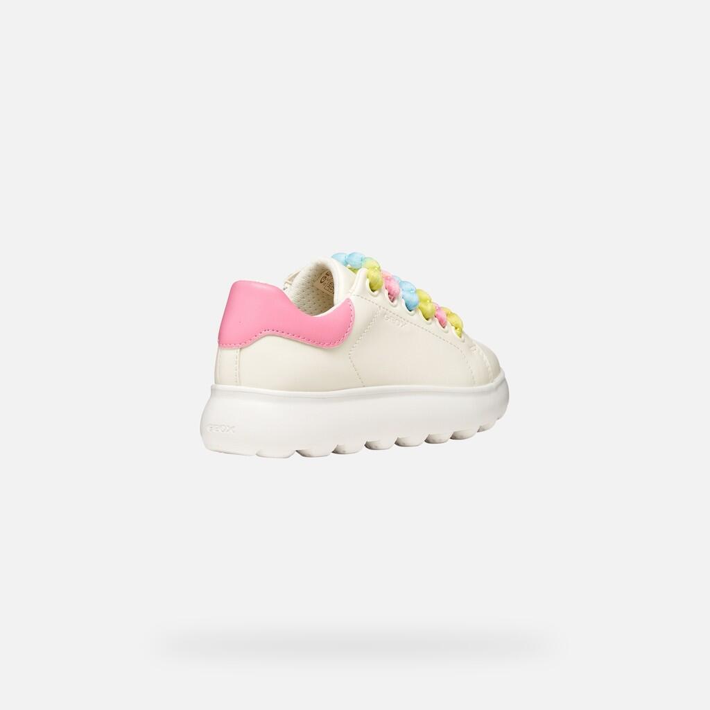 Baskets Fille J PUFFYPOP GIRL Blanc/Rose 6/7