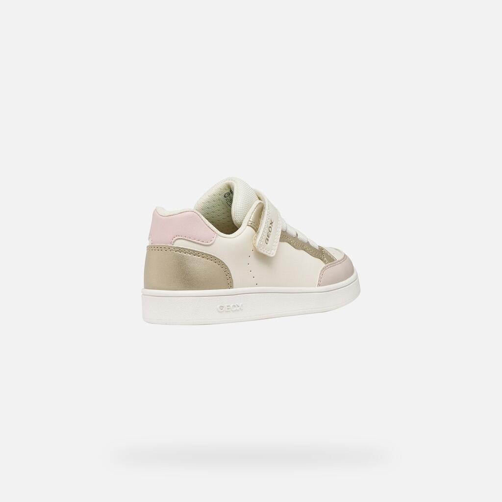 Baskets Fille J ECLYPER GIRL Ivoire Clair/Or 6/7