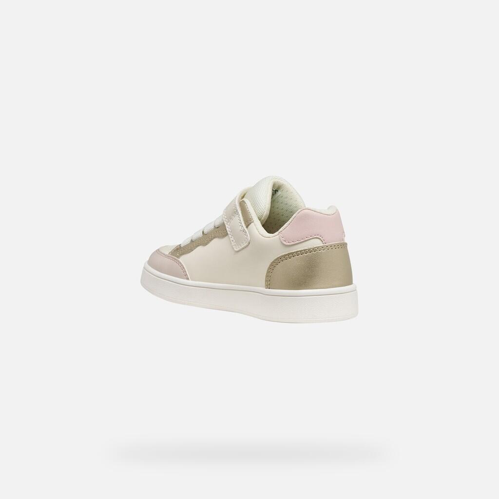 Baskets Fille J ECLYPER GIRL Ivoire Clair/Or 5/7