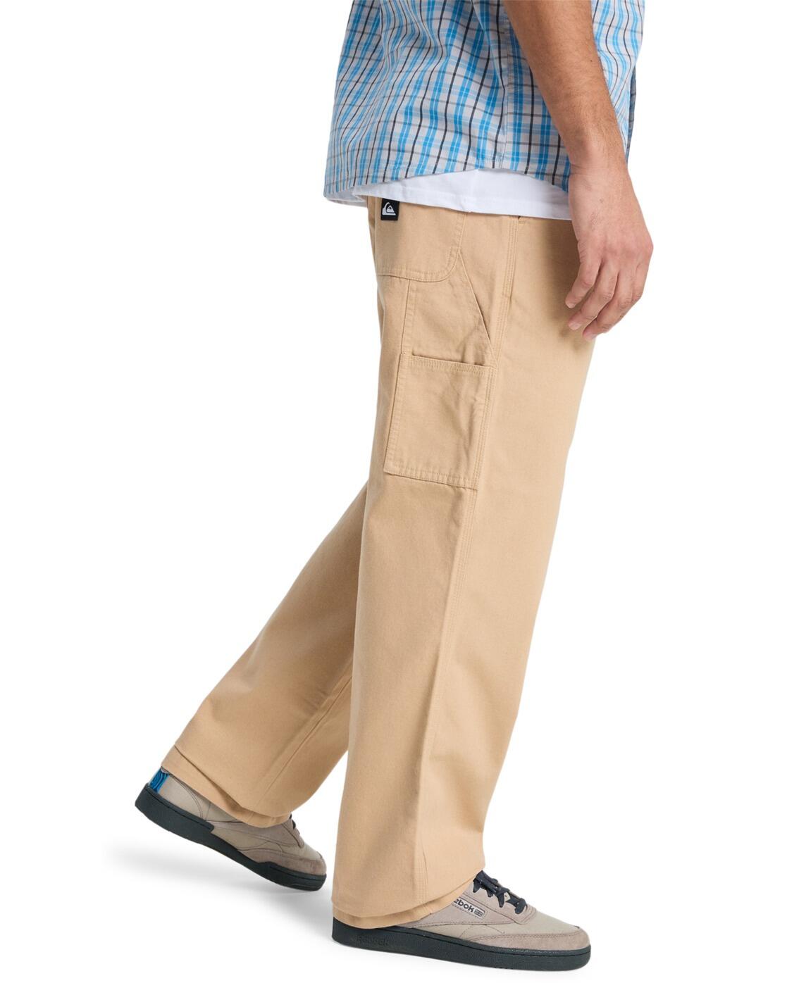 Pantalon workwear en toile CARPENTER Beige Homme 3/4
