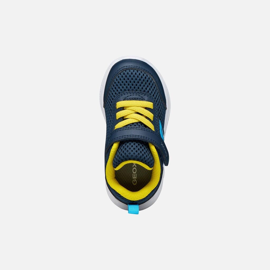 Baskets Bébé Garçon B SPRINTYE BOY Bleu Marine/Jaune 7/7