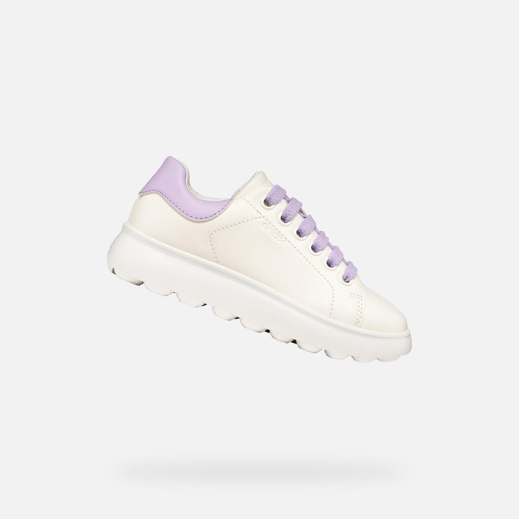 Geox - Baskets Fille Puffypop Girl Blanc/lilas - Chaussures De Sport - Blanc|rose - Decathlon