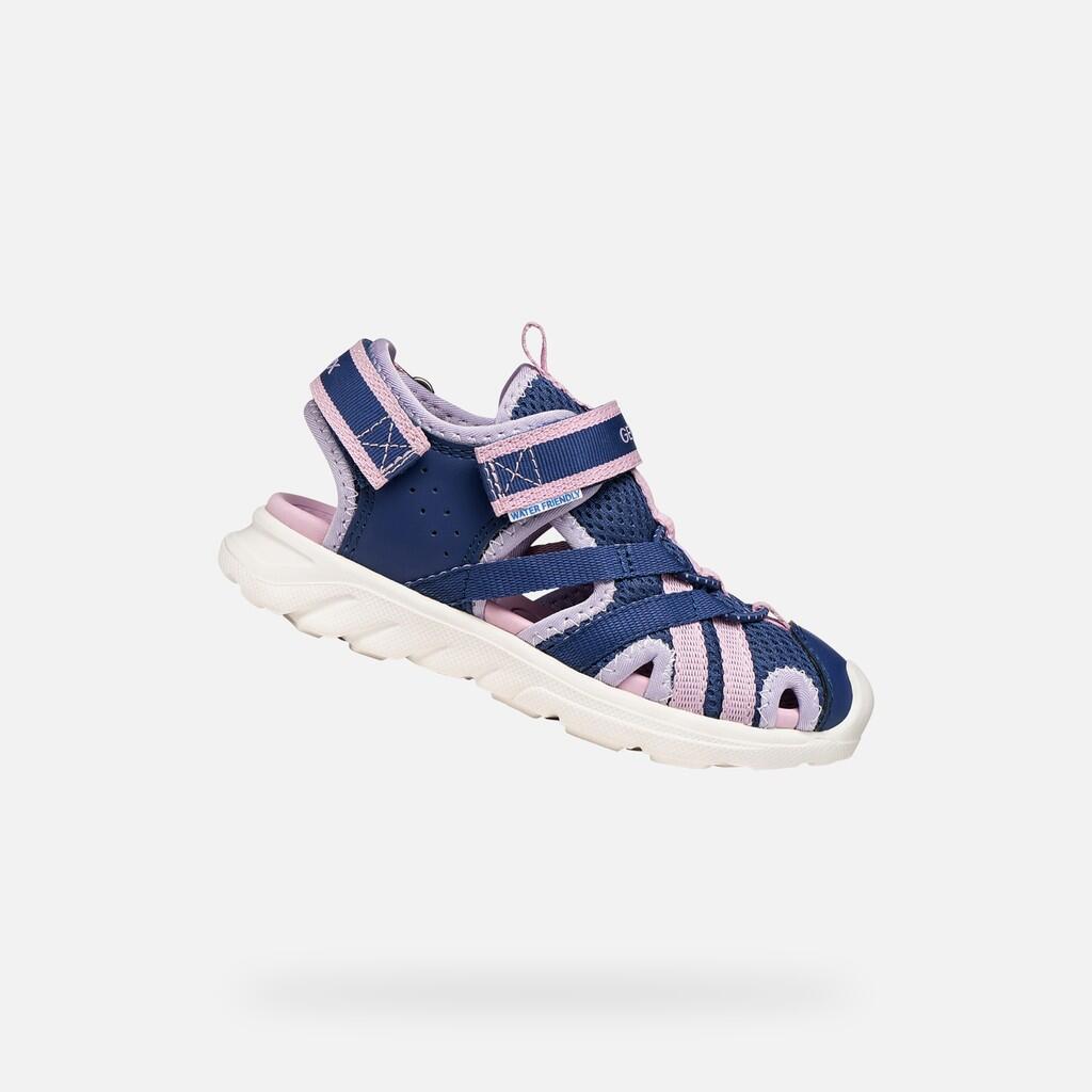 bleu navy / lilas rose