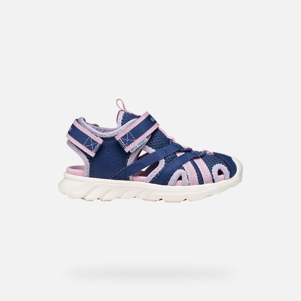 Sandales Fille J SANDAL AIRADYUM GIRL Bleu Marine/Lilas 2/7