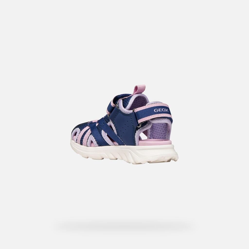 Sandales Fille J SANDAL AIRADYUM GIRL Bleu Marine/Lilas 5/7
