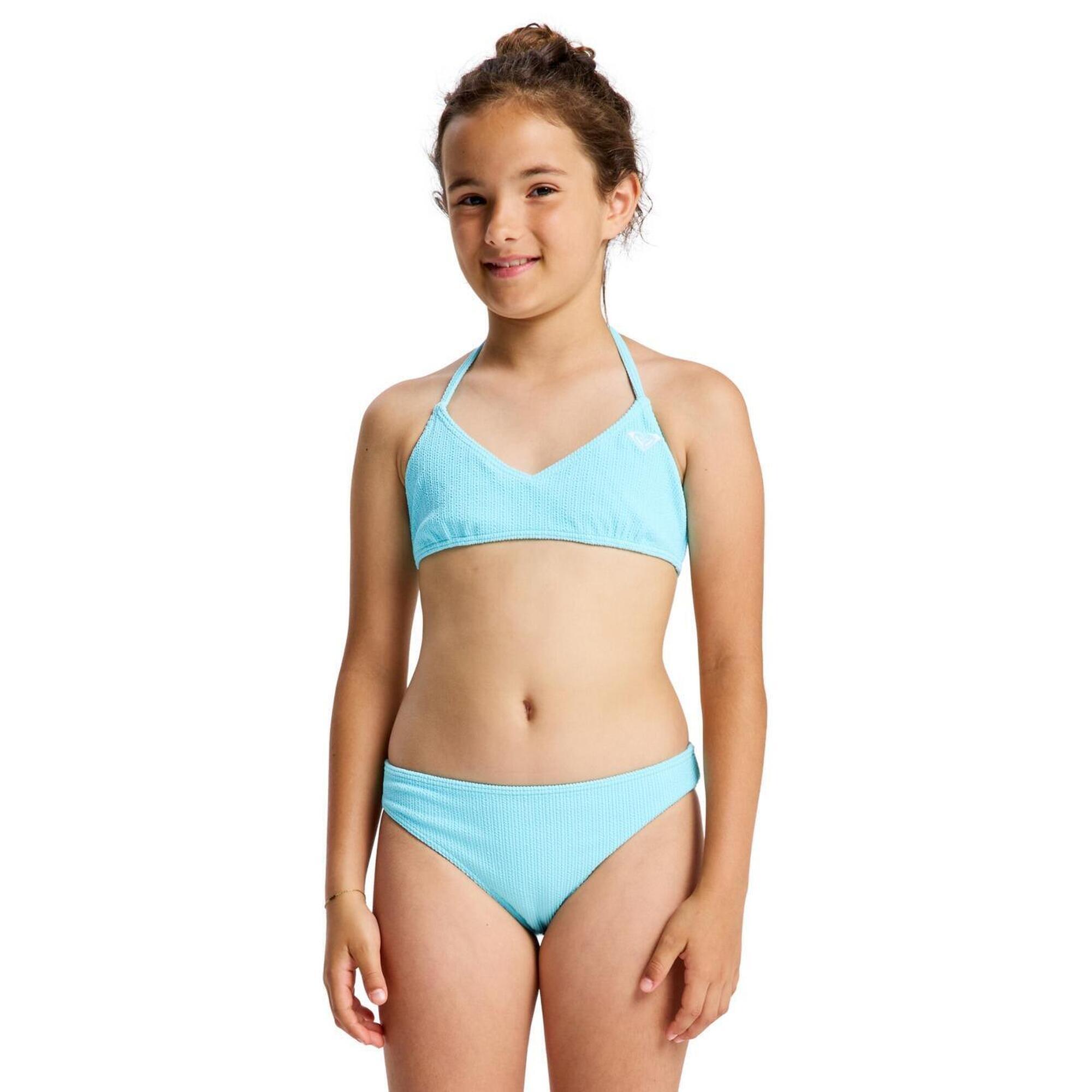 Roxy - Ensemble Bikini Bralette Deux Pièces Aruba Bleu Fille - Maillot De Bain 2 Pièces - Bleu -  6 À 8 Ans - Decathlon