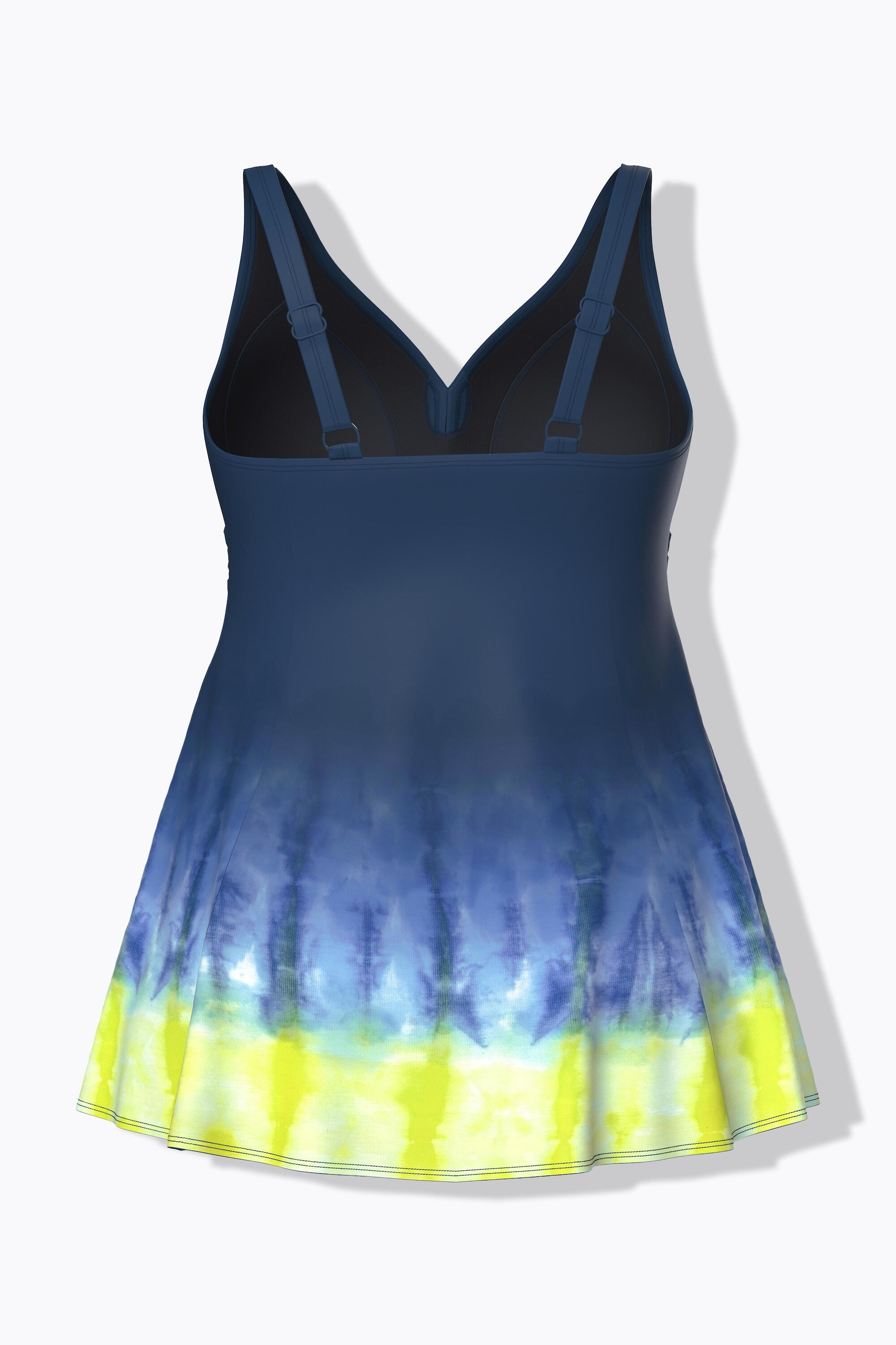 Femme Robe de bain imprimé Batik bonnets souples et fronces féminines 7/7